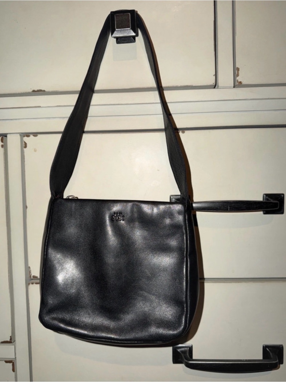 The Sak Black Pebbled Leather Shoulder Bag